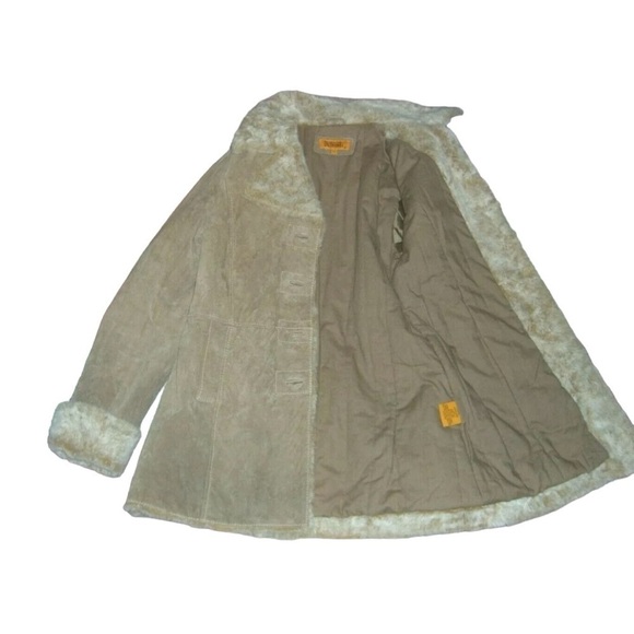 Montgomery Different Leather Jacket Penny Lane Suede Faux Fur Boho Daisy Jones - Picture 8 of 13